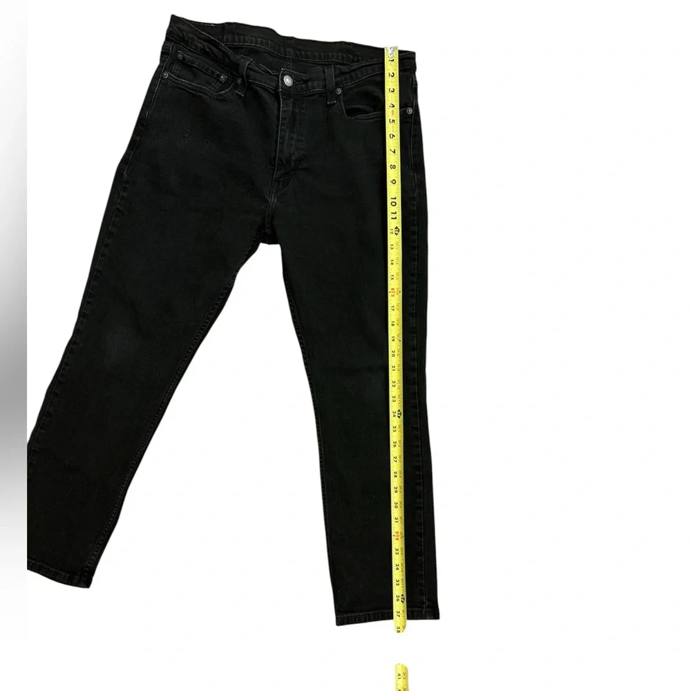 Levi's Men's Slim Straight Jeans in Black - Picture 7 of 13